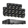 ANNKE 2MP Security Camera System, 16CH 2MP Lite DVR Recorder with AI Motion Detection, 16x 1080P (19201080) Add-on Wired Turret Black Cams with Smart Dual Light, IP67, 3.6mm Lens, No Hard Drive view 1