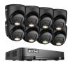 ANNKE 2MP Security Camera System, 16CH 2MP Lite DVR Recorder with AI Motion Detection, 8X 1080P (19201080) Add-on Wired Turret Black Cams with Smart Dual Light, IP67, 3.6mm Lens, No Hard Drive view 1