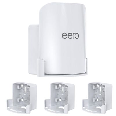 EDUP LOVE Eero Pro 7 Wall Mount for eero Pro 7 Mesh Wi-Fi 7 Router, Space-Saving Holder with Cable Management, Wall & Outlet Mounting, Easy Installation, Includes Screws (White, 3 Pack)