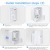 EDUP LOVE Eero Pro 7 Wall Mount for eero Pro 7 Mesh Wi-Fi 7 Router, Space-Saving Holder with Cable Management, Wall & Outlet Mounting, Easy Installation, Includes Screws (White, 3 Pack) view 4