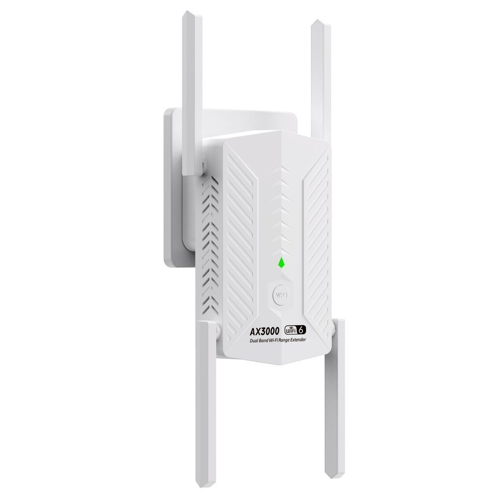 AX3000 Wi Fi Extender, Wi-Fi Extender Signal Booster for Home, Wireless Signal Booster with Gigabit Ethernet Port,Dual Band 2.4GHz&5GHz, Covers Up to 12,999sq. ft, Faster Speed, Quick Setup