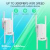 AX3000 Wi Fi Extender, Wi-Fi Extender Signal Booster for Home, Wireless Signal Booster with Gigabit Ethernet Port,Dual Band 2.4GHz&5GHz, Covers Up to 12,999sq. ft, Faster Speed, Quick Setup view 2
