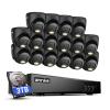 ANNKE 2MP Security Camera System, 16CH 3K Lite DVR Recorder with AI Motion Detection, 16x 1080P (19201080) Add-on Wired Turret Black Cams with Smart Dual Light, IP67, 3.6mm Lens, 3TB Hard Drive view 1