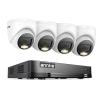 ANNKE 2MP Security Camera System, 16CH 2MP Lite DVR Recorder with AI Motion Detection, 4X 1080P (19201080) Add-on Wired Turret White Cams with Smart Dual Light, IP67, 3.6mm Lens, No Hard Drive view 1