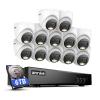 ANNKE 2MP Security Camera System, 16CH 3K Lite DVR Recorder with AI Motion Detection, 12x 1080P (19201080) Add-on Wired Turret White Cams with Smart Dual Light, IP67, 3.6mm Lens, 6TB Hard Drive view 1