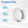 Esaytool 40 X Compatible with Dymo 3D Embossing Label Tape 520104 A520104 A0898110 White on Silver 9mm 3/8 inch x 9.8 Feet Replacement for Organizer Xpress Pro, MoTEX E101 E404, Office Mate II view 2