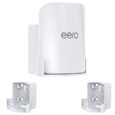 Eero Pro 7 Wall Mount for eero Pro 7 Mesh Wi-Fi 7 router, Space-Saving Holder with Cable Management, Wall & Outlet Mounting, Easy Installation, Includes Screws & Quick Start Guide (White, 2 Pack)