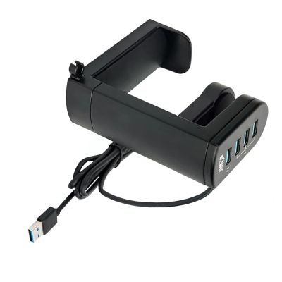 360 Rotation Headset Holder Earphone Storage Hook Stand 4-Port USB Data Hub Repair Parts