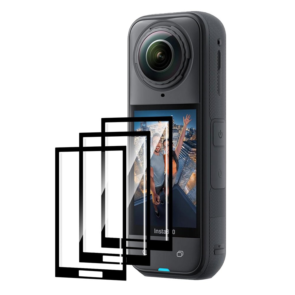 Anoowkoa 3 Pack Compatible with insta 360 X5/insta 360 X4 Camera Screen Protector Tempered glass film.Anti-Breakage.Anti-Scratch No Bubbles 9H Hardness.Easy Installation.for insta360 X5/X4