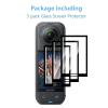Anoowkoa 3 Pack Compatible with insta 360 X5/insta 360 X4 Camera Screen Protector Tempered glass film.Anti-Breakage.Anti-Scratch No Bubbles 9H Hardness.Easy Installation.for insta360 X5/X4 view 3