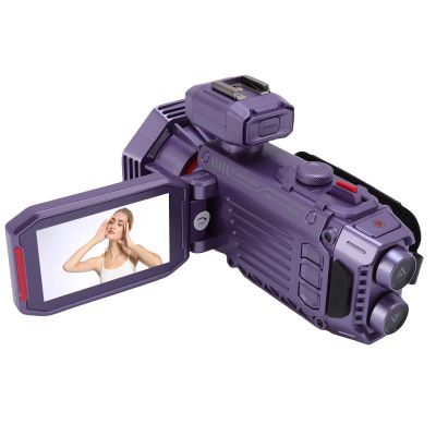 Gugxiom Digital Video Camera Camcorder, Ultra HD 4K 50X Zoom Auto Focus WiFi Vlogging Camera, Video Recorder with 3 Inch HD Color Screen (Violet)