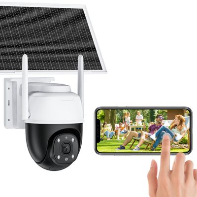 No Wifi Camera, 24 hours Continuous Recording AOV Solar Security Cameras Wireless Outdoor, 4G LTE 2K Outdoor Camera for Home Security,360 Auto Tracking Full Color Night Vision,Powered by Solar Panel
