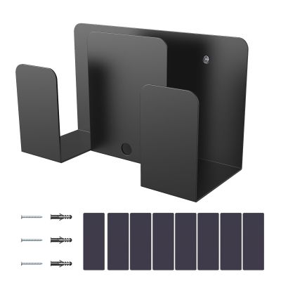 MOAIYU Metal Wall Mount Storage Rack for Laptops and Tablets, 2 Layer Metal Wall Shelf Holds Devices Up to 4cm Thick