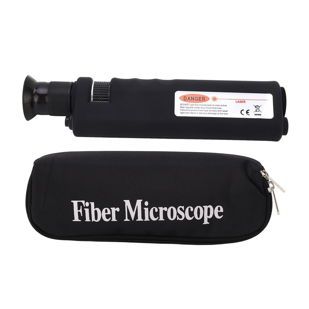 Fiber Microscope 400X Handheld Fiber Optic Microscope Magnifier with 1.25 2.5mm Interface Safety Filter