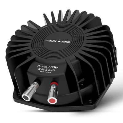 Douk Audio BS-1 Bass Shaker: 50W High Power Tactile Transducer - Subwoofer Lows for Home Theater, Car Audio & Gaming Chair Vibration Immersion (1 Pair)