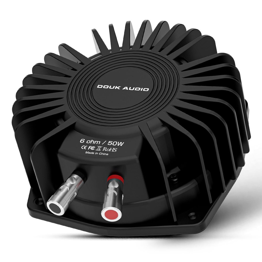 Douk Audio BS-1 Bass Shaker: 50W High Power Tactile Transducer - Subwoofer Lows for Home Theater, Car Audio & Gaming Chair Vibration Immersion (1 Pair)