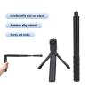 47.2in Invisible Selfie Stick Tripod Compatible with for X4 X3 ONE X2 ONE X ONE RS, Extension Pole Adjustable Handle Grip for Action Camera, Extendable Selfie Stick view 2