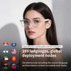 HAIXINDA AI Smart Glasses, AI Glasses Powered by ChatGPT, Color-Change Lenses, Support 169 Languages, Real-Time Translation via APP, Bluetooth Glasses for Meeting/Travel/Trade (Clear) view 3