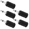 3.5mm Mono to Stereo Adapters, 5 Pack 1/8" Mono Male Plug to 1/8" TRS Stereo Female Jack for Headphone Radio view 1