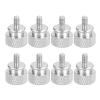 MECCANIXITY 8Pcs #6-32 UNC Aluminum Thumb Screws, 12x16mm(ODxH) Computer Case Thumb Screws for PC Side Panel Motherboard Mounting Screw, Silver view 1