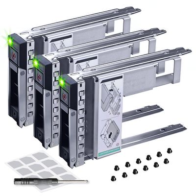 DRIVECADDY 3-Pack - 3.5" Hard Drive Caddy with 2.5" to 3.5" HDD Adapter - Compatible for Dell PowerEdge Servers - T360 R360 T560 R660 R660xs R6615 R6625 R7615 R7625 R760 R760xs R760xd2