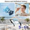 Yosugar Smart Translation Glasses with AI,Smart Bluetooth Glasses for Men, HD Audio,Real-Time 110+ Language Translator, Voice Assistant,Hands-Free Music/Calls (Black) view 4