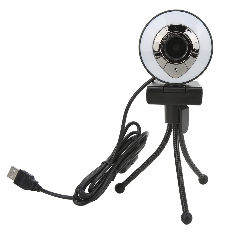 1080P HD Webcam with Autofocus USB2.0 for Desktop Laptop PC, 360 Rotatable Camera with Manual Switch Fill, Sensitivity Microphone for Smoothness Video Conferencing