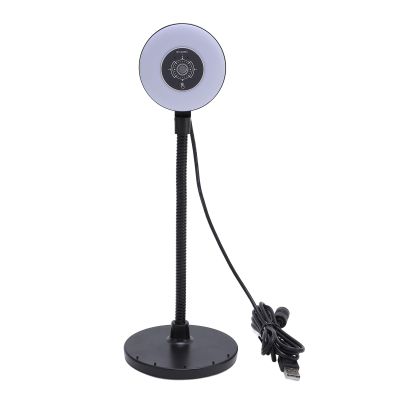 5MP Webcam with Light,Webcam for PC with Microphone,Plug and Play,USB Computer Camera for Desktop,Auto Focus,Bendable Rod,Web Camera for Online Learning Streaming