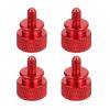 MECCANIXITY 4Pcs M4x0.7mm Aluminum Thumb Screws, 12x16mm(ODxH) Computer Case Thumb Screws for PC Side Panel Motherboard Mounting Screw, Red view 1