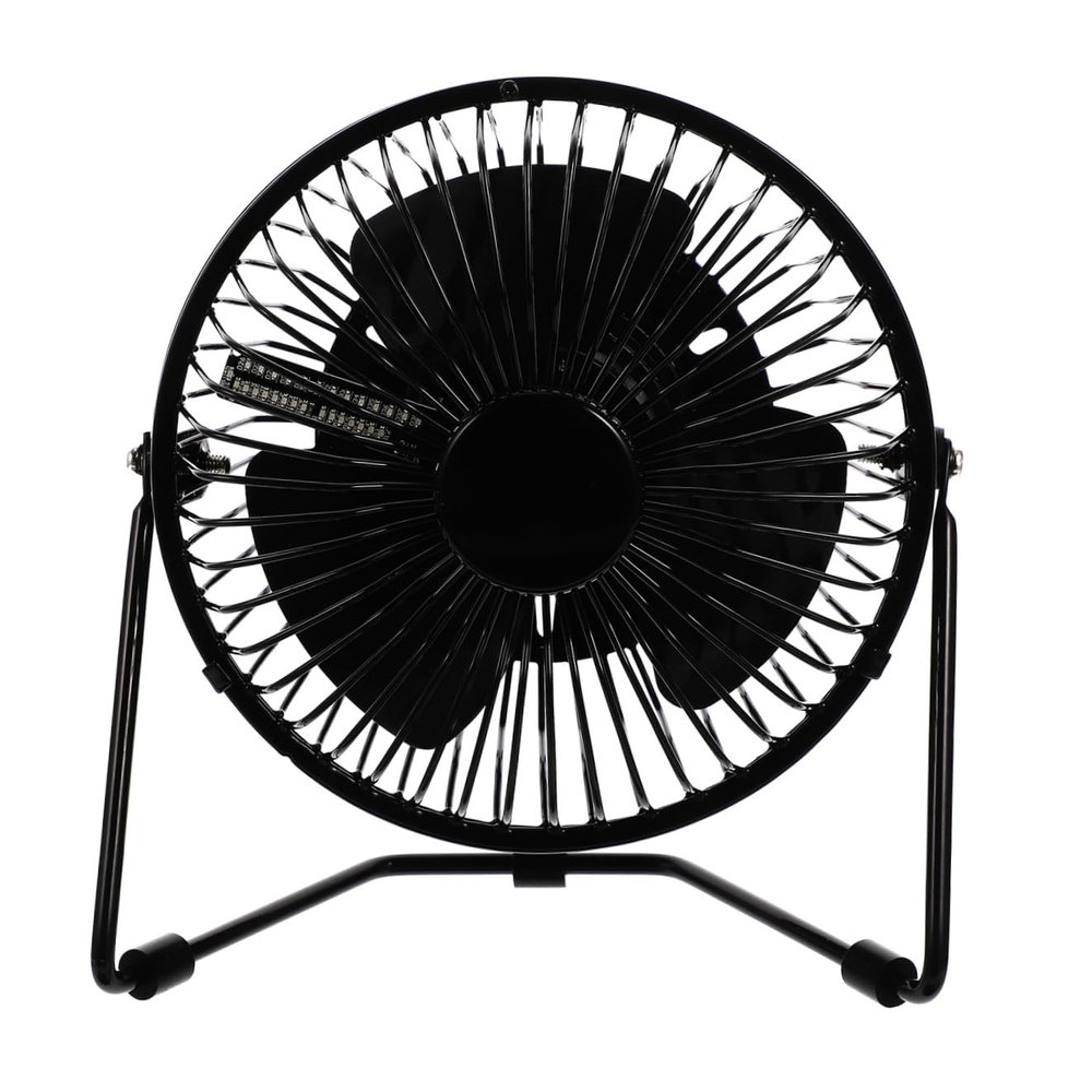 Angoily Mini Portable USB Fan with Clock and Temperature Display Personal Cooling Fan for Home Office and Travel Compact Design with Easy Off