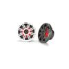 Kicker (4 Pair) 45KM654L LED 6.5 Marine Coax with Charcoal and White Grills with a Pair of 50KLSR65 6.5 Led Lighted Speaker Ring view 2