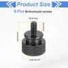 MECCANIXITY 6Pcs #6-32 UNC Aluminum Thumb Screws, 12x16mm(ODxH) Computer Case Thumb Screws for PC Side Panel Motherboard Mounting Screw, Black view 2