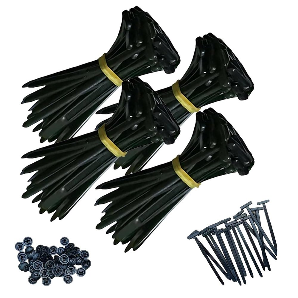 100PCS Nylon Universal Cable Tie Buckle,Heavy Duty Self-Locking Nylon Zip Ties Holder,Black Zipties Small Cinch Straps,UV Resistant Plastic Cable Ties Tool for Car Daily Repair(100Pcs)