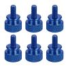 MECCANIXITY 6Pcs M4x0.7mm Aluminum Thumb Screws, 12x18mm(ODxH) Computer Case Thumb Screws for PC Side Panel Motherboard Mounting Screw, Glue view 1
