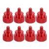 MECCANIXITY 8Pcs M4x0.7mm Aluminum Thumb Screws, 12x16mm(ODxH) Computer Case Thumb Screws for PC Side Panel Motherboard Mounting Screw, Red view 1