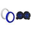 KICKER 51MSS84 8" Component LED Premium Marine Speakers & 51KLSR88-8.8-Inch to 8-Inch LED Adapter Rings Bundle view 1