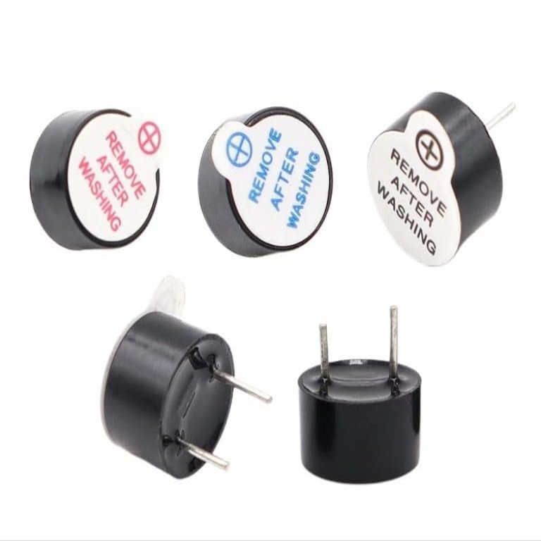 5PCS Electromagnetic Active Buzzer - 9650-5V - Black - Mini Sounder