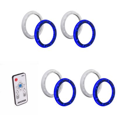 Kicker (4 Pair) 51KLSR88-8.8-Inch to 8-Inch LED Adapter Ring for Marine Speakers & LED Remote