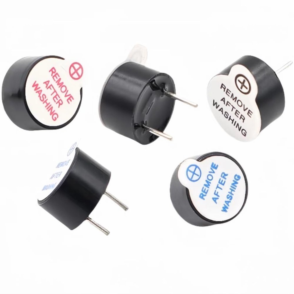 5PCS Electromagnetic Active Buzzer - 9055-12V - Black - Mini Sounder