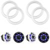 KICKER (2 Pair 51MSC65 LED 6.5" Premium Marine Coaxial with a Pair of 50KLSR65 6.5 Led Speaker Ring Bundle view 1