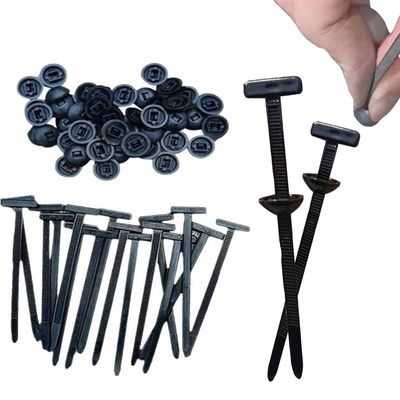 100pcs Nylon Universal Cable Tie Buckle, Heavy Duty Self Zip Tie Holder Clips, Push Mount Zip Ties With Pin & Button Design, Multipurpose Plastic Cable Ties Tool For Car Daily Repair (20pcs)