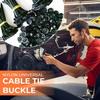 100pcs Nylon Universal Cable Tie Buckle, Heavy Duty Self Zip Tie Holder Clips, Push Mount Zip Ties With Pin & Button Design, Multipurpose Plastic Cable Ties Tool For Car Daily Repair (20pcs) view 2