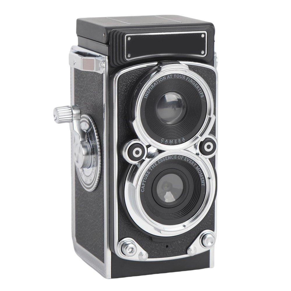 Vintage Mini Digital Camera, Portable Retro TLR Reflex Style Digital Cameras, Twin Lens, 12MP Autofocus Vlogging Camera, for Beginners Teens Adults (Dpofirsxr53tn47dm-12)