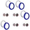 KICKER (4 Pair 45KM84L 8" LED Marine Speakers & 51KLSR88-8.8-Inch to 8-Inch LED Adapter Ring Bundle view 1