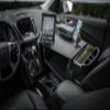 AutoExec Efficiency GripMaster Car Desk for Your Vehicle Workstation and Mobile Office, Black with Phone Mount, Tablet Mount and Printer Stand view 2
