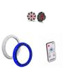 KICKER 45KM84L 8" LED Marine Speakers & 51KLSR88-8.8-Inch to 8-Inch LED Adapter Rings & LED Remote Bundle view 1