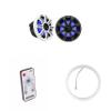 KICKER 51MSC8 8" LED Premium Marine Speakers & 47KLSR8 8-Inch LED Spacer Rings & LED Remote Bundle view 1