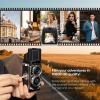 Vintage Mini Digital Camera, Portable Retro TLR Reflex Style Digital Cameras, Twin Lens, 12MP Autofocus Vlogging Camera, for Beginners Teens Adults view 2