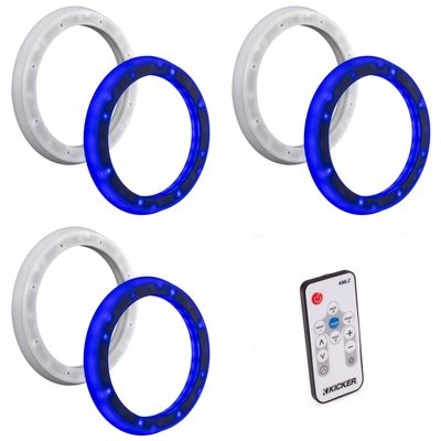 Kicker (3 Pair) 51KLSR88-8.8-Inch to 8-Inch LED Adapter Ring for Marine Speakers & LED Remote