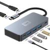 2 Port HDMI TV Adapter 7-in-1 USB C Hub Type-C PD Charger Compatible with Samsung Galaxy S25 Edge, Audio Video Projector Converter view 2